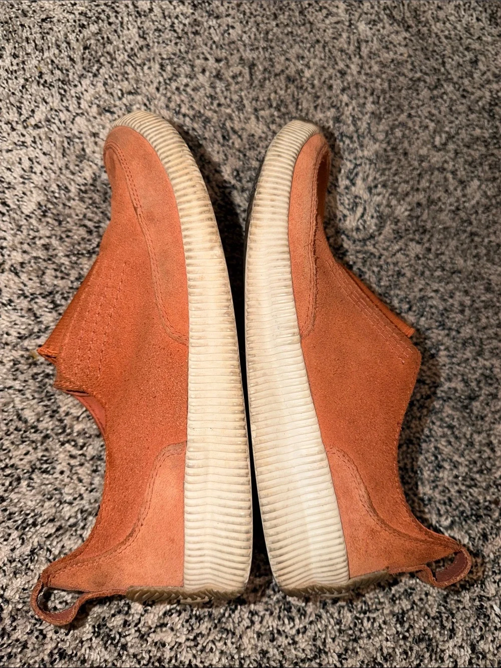 Sorel Out n About Plus Slip-On Sneakers Rust Orange Suede Women's Size 10